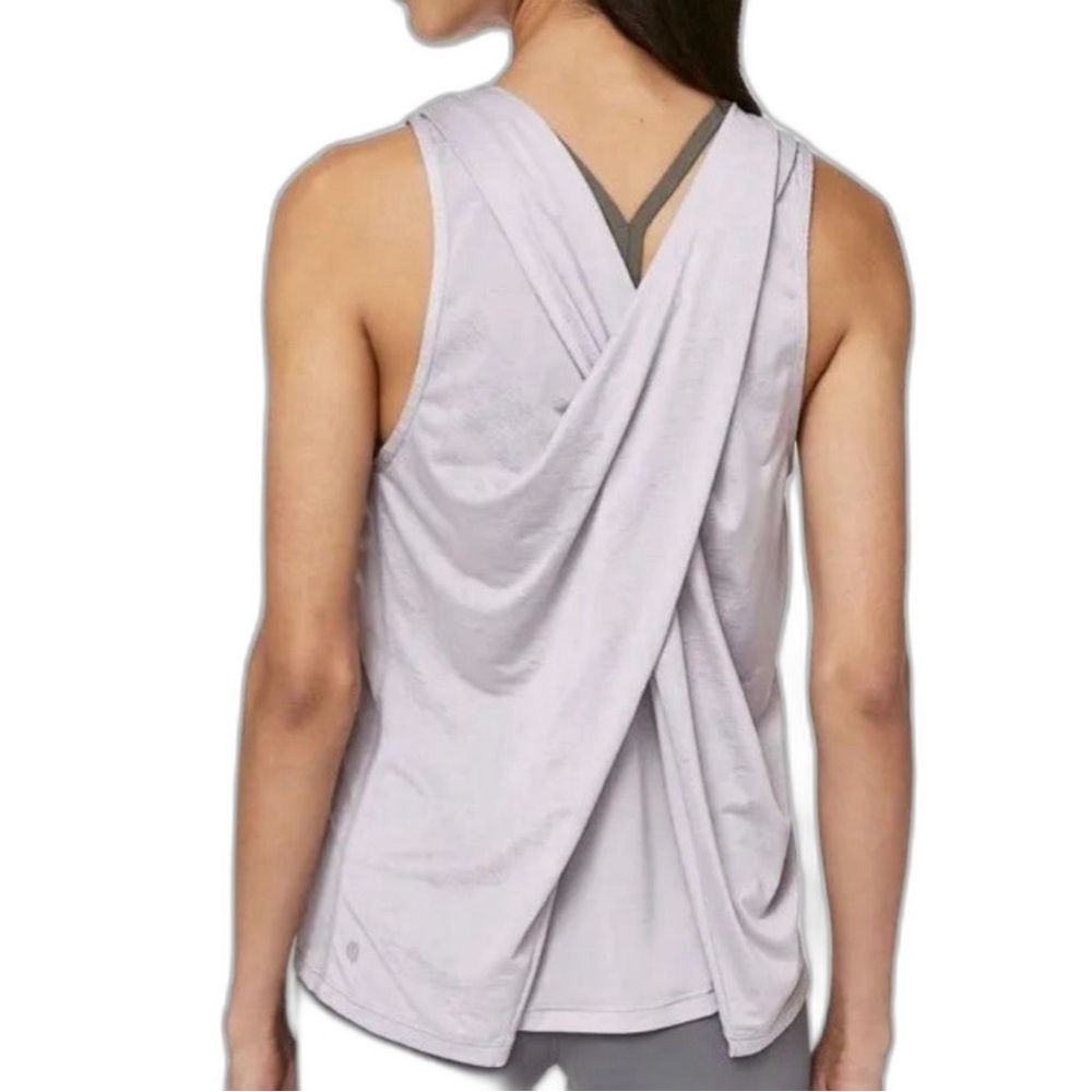 Lululemon Soul Stride Tank top iced Iris criss cross back